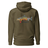 Tri-Trout (On Back) Premium Hoodie